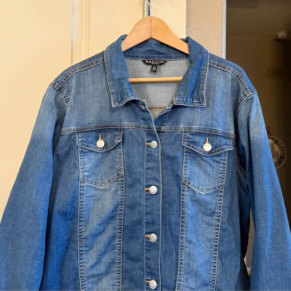 Women’s Classic Blue Baccini Two-Tone Denim Jacket-Size 2X-Plus Size‎ - Picture 4 of 7